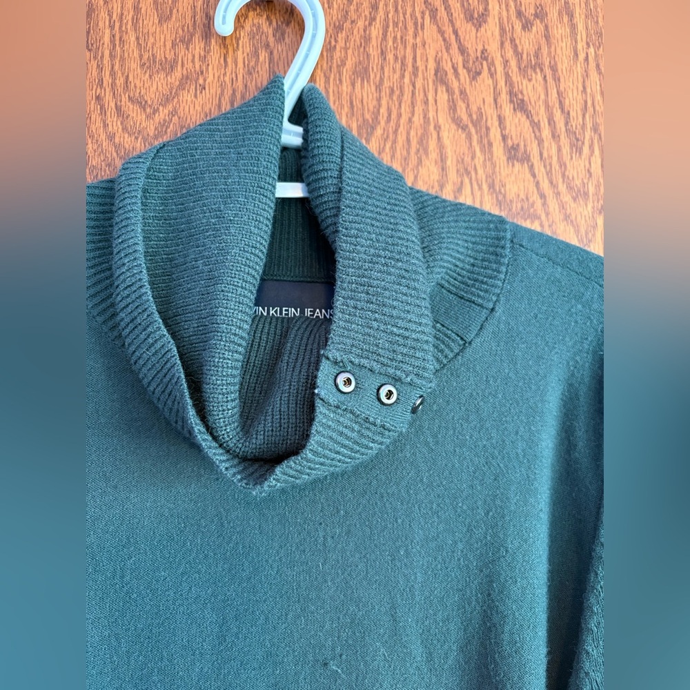 Calvin Klein Deep Green Turtleneck Sweater